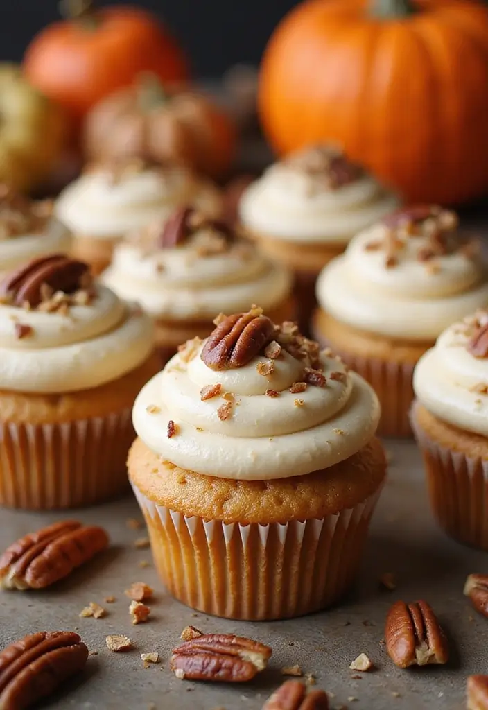 30 Fun Cupcake Decorating Ideas for Beginners: Fall Edition - 3. Maple Pecan Cupcakes