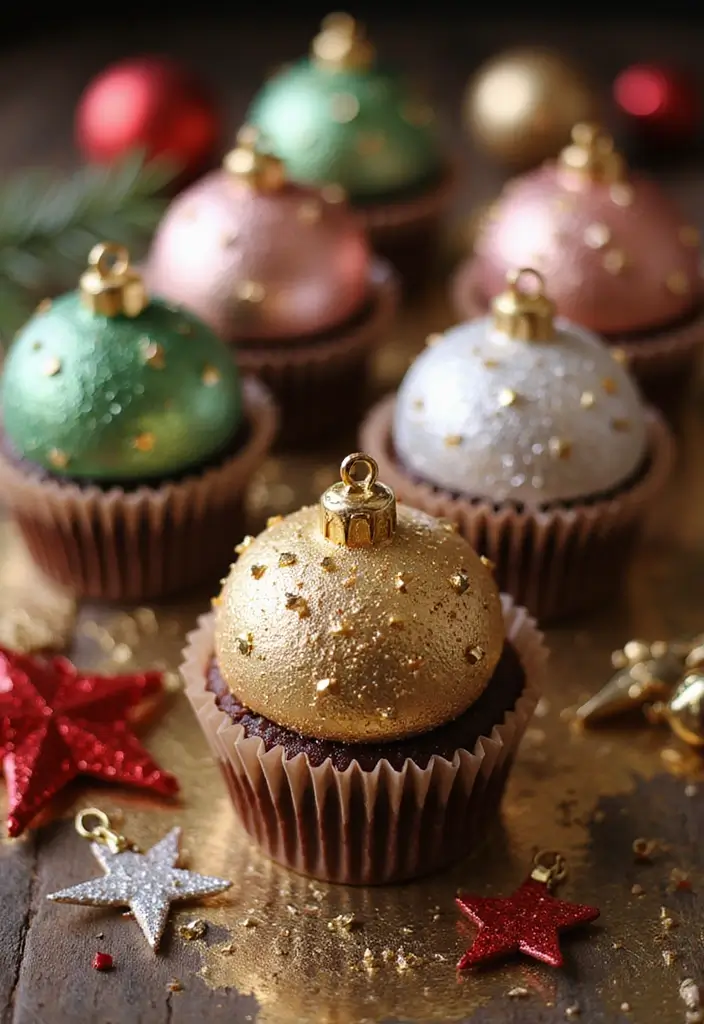 30 Fun Cupcake Decorating Ideas for Family Baking Nights - 10. Ornament Cupcakes