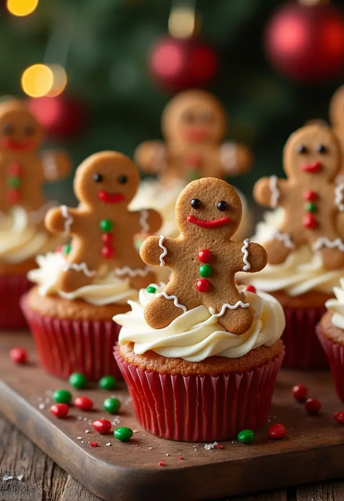 30 Fun Cupcake Decorating Ideas for Family Baking Nights - 15. Gingerbread Man Cupcakes