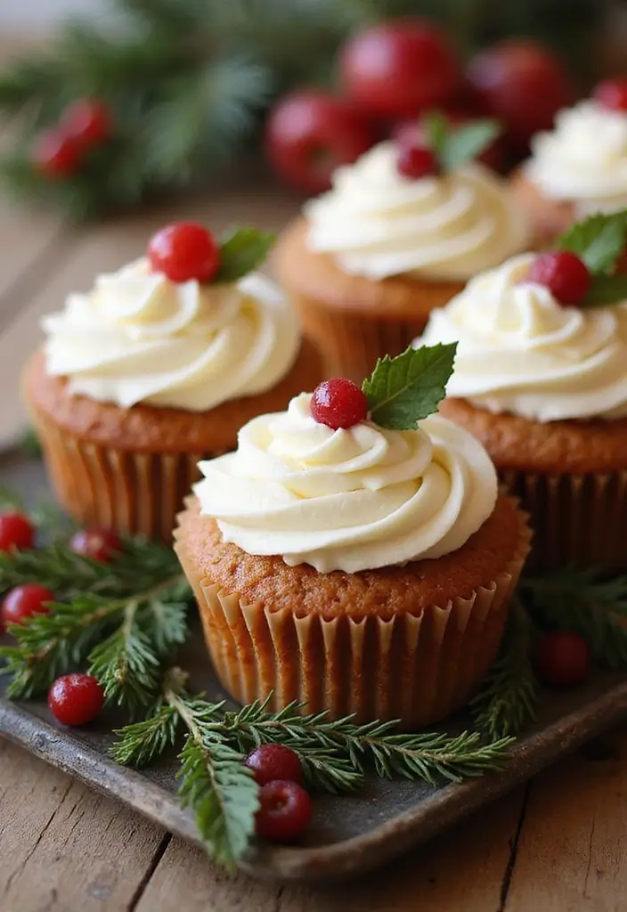 30 Fun Cupcake Decorating Ideas for Family Baking Nights - 16. Holiday Fruitcake Cupcakes
