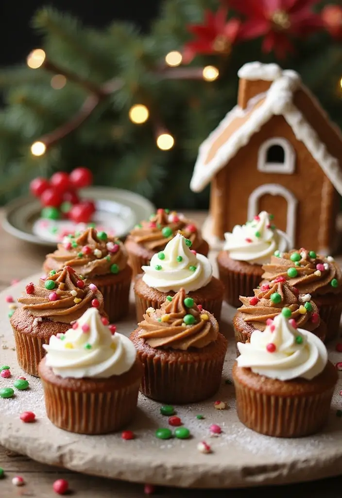30 Fun Cupcake Decorating Ideas for Family Baking Nights - 4. Gingerbread House Cupcakes