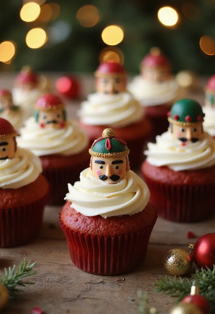 30 Fun Cupcake Decorating Ideas for Family Baking Nights - 5. Nutcracker Cupcakes