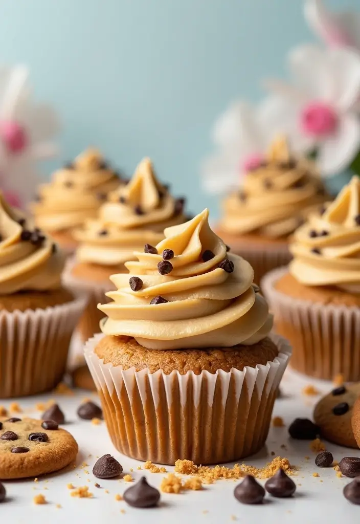 30 Gourmet Cupcake Ideas for Your Inner Pastry Chef - 10. Cookie Dough Cupcakes
