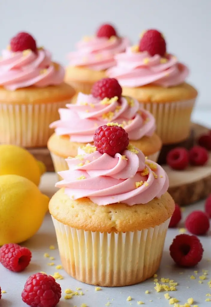 30 Gourmet Cupcake Ideas for Your Inner Pastry Chef - 11. Raspberry Lemonade Cupcakes