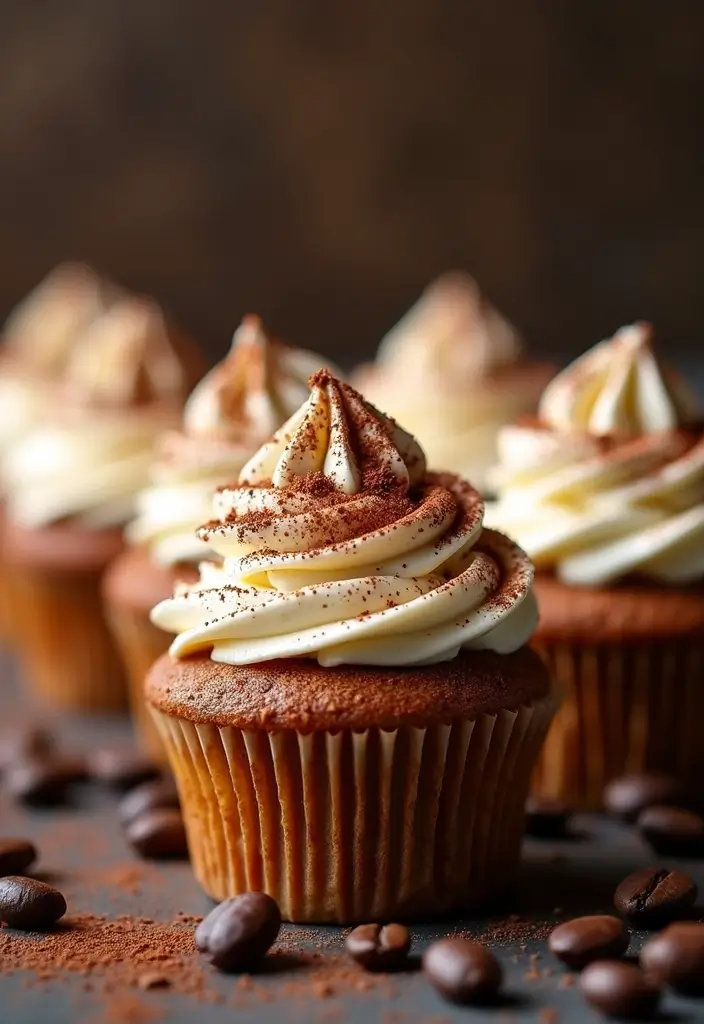 30 Gourmet Cupcake Ideas for Your Inner Pastry Chef - 16. Tiramisu Cupcakes