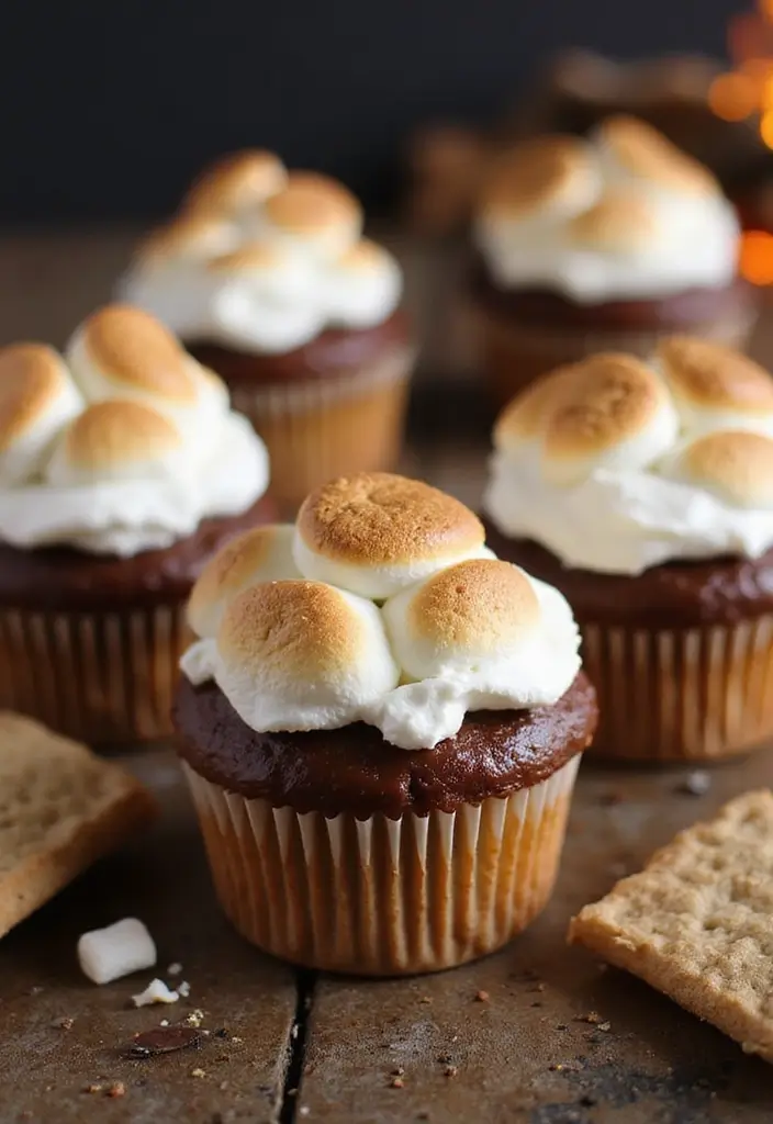 30 Gourmet Cupcake Ideas for Your Inner Pastry Chef - 17. S’mores Cupcakes