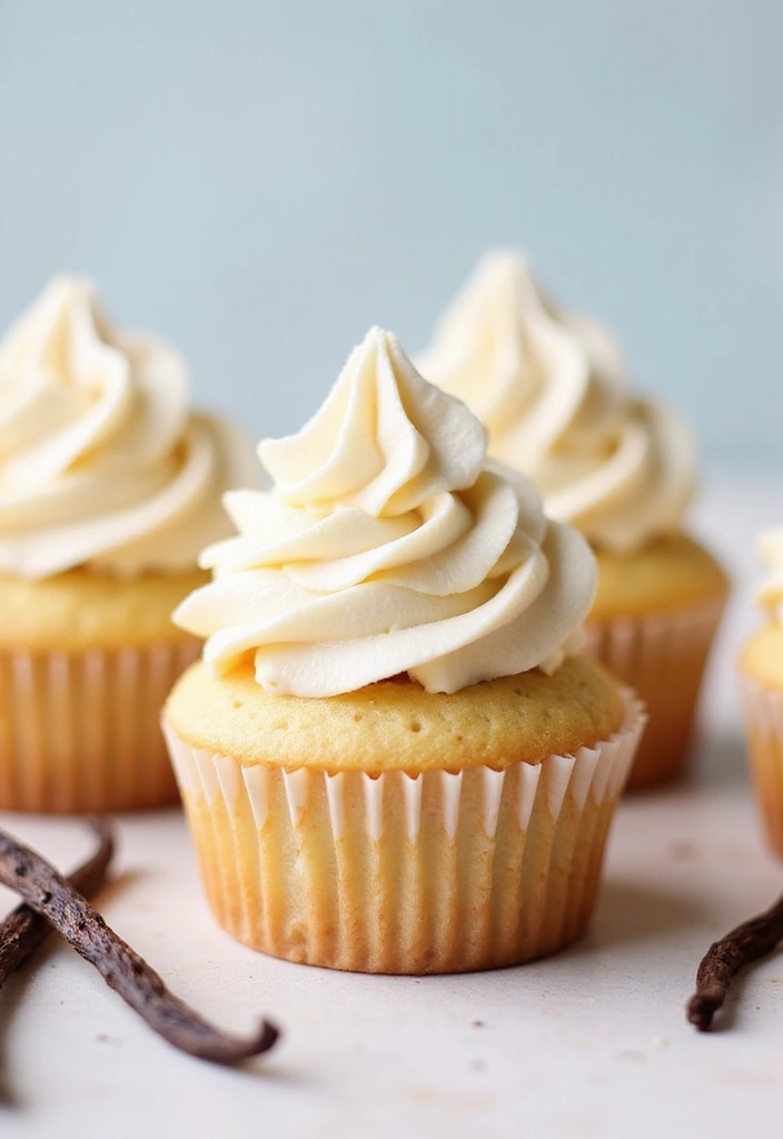 30 Gourmet Cupcake Ideas for Your Inner Pastry Chef - 18. Vanilla Bean Cupcakes