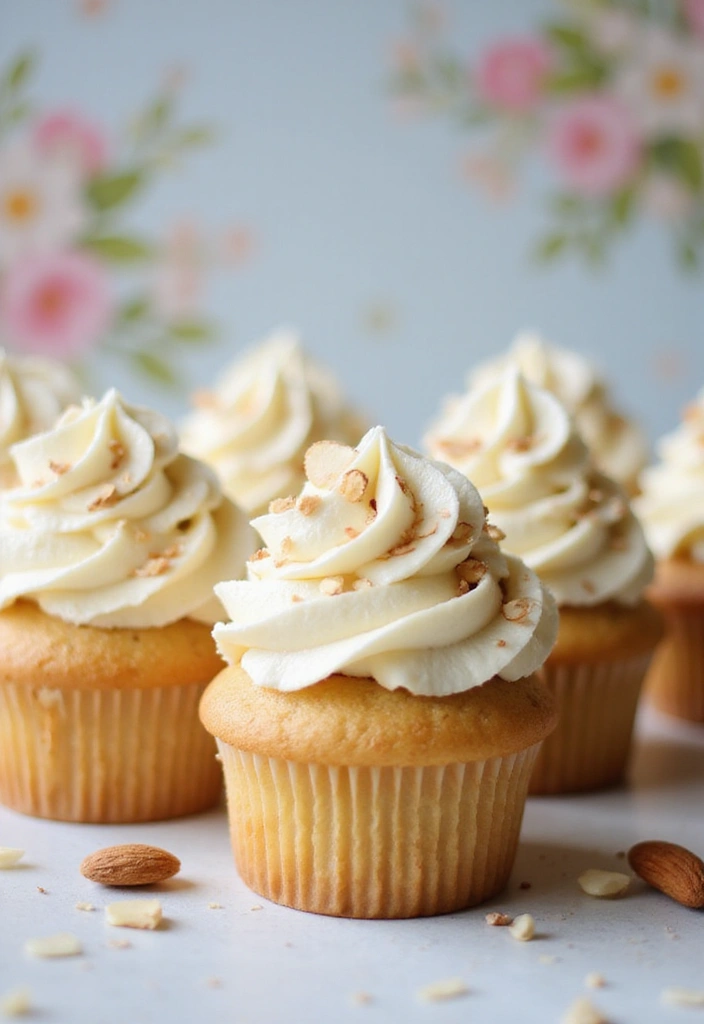 30 Gourmet Cupcake Ideas for Your Inner Pastry Chef - 19. Honey Almond Cupcakes