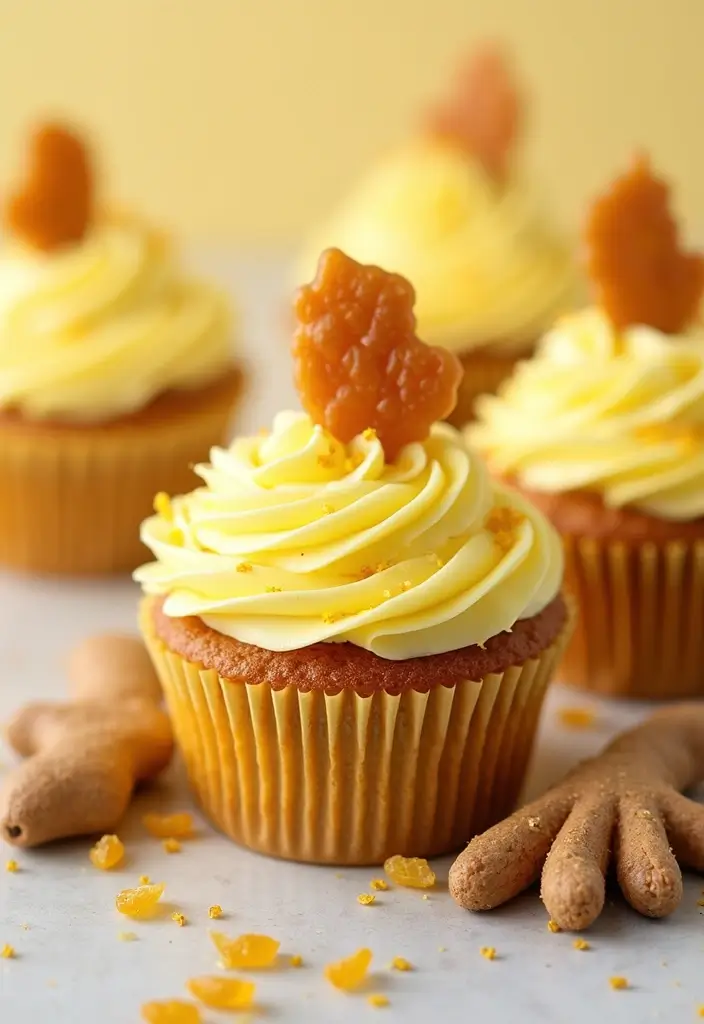 30 Gourmet Cupcake Ideas for Your Inner Pastry Chef - 20. Ginger Lemon Cupcakes
