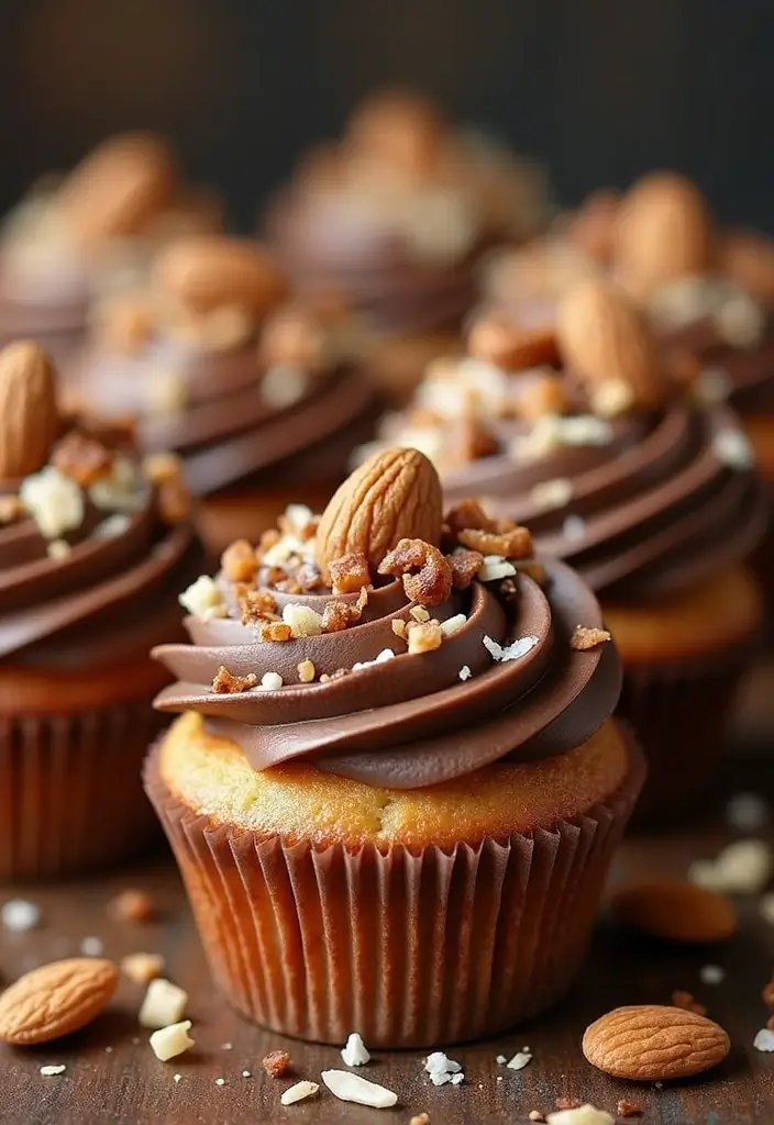 30 Gourmet Cupcake Ideas for Your Inner Pastry Chef - 22. Almond Joy Cupcakes