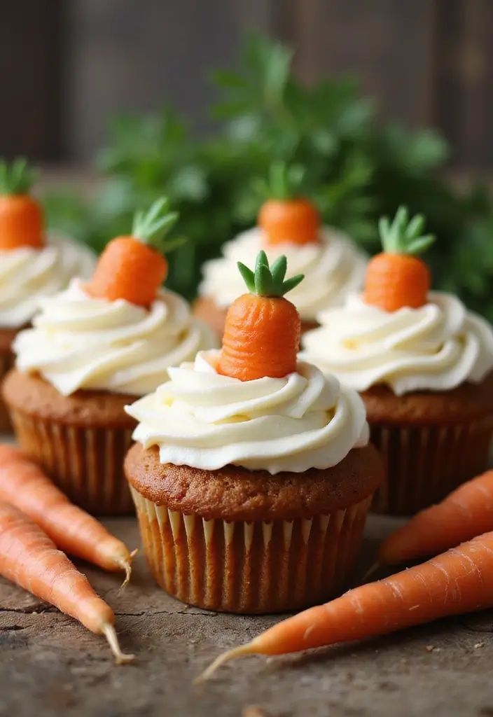 30 Gourmet Cupcake Ideas for Your Inner Pastry Chef - 3. Carrot Cake Cupcakes