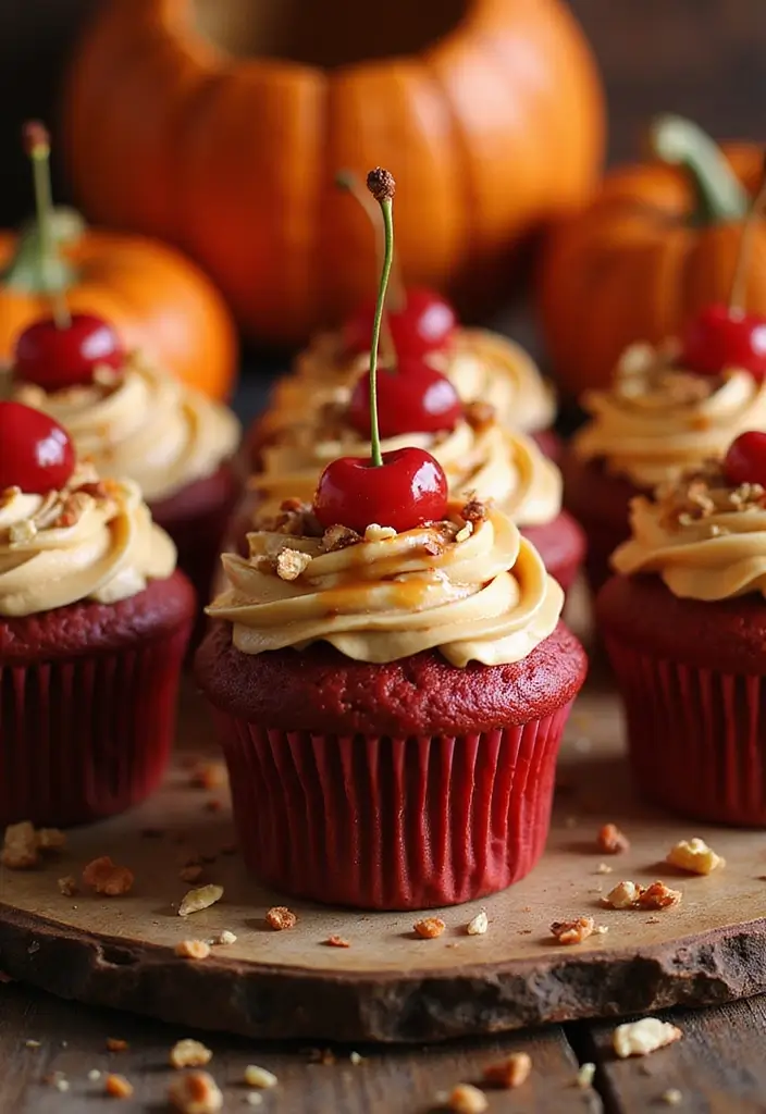 30+ Halloween Cupcake Ideas That Are Spooky Sweet & Fun to Make - 13. Candy Apple Cupcakes