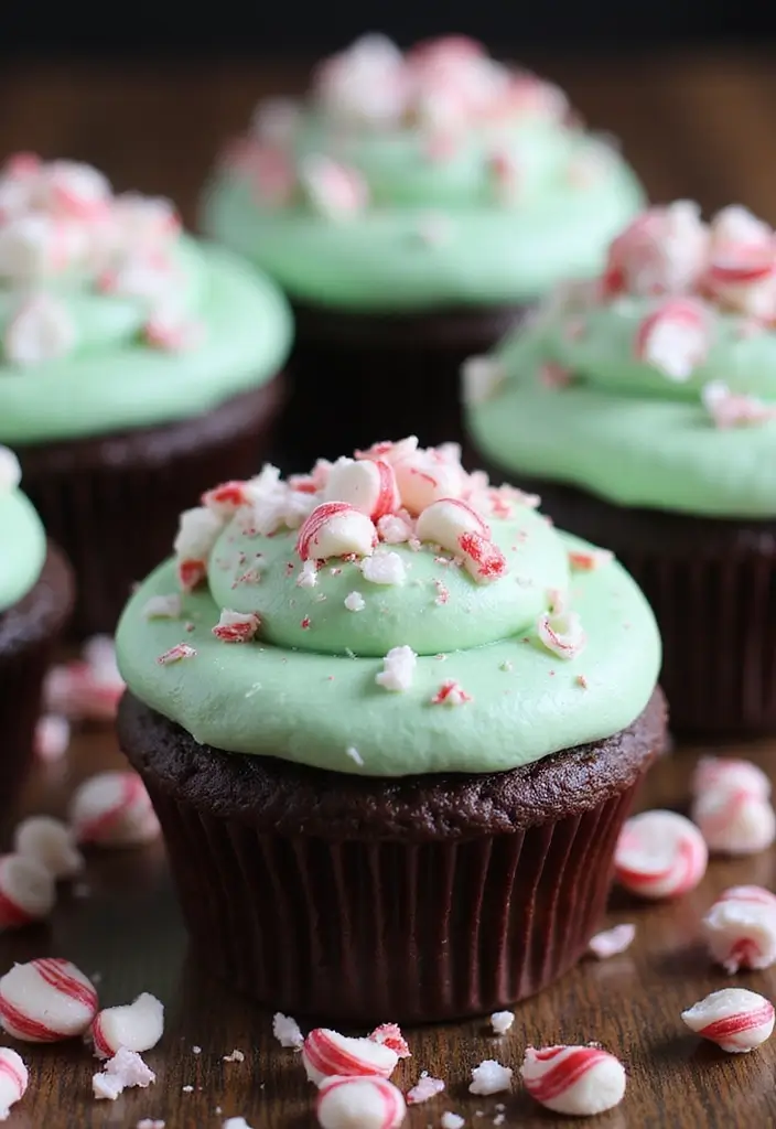 30+ Halloween Cupcake Ideas That Are Spooky Sweet & Fun to Make - 24. Candy Cane Cupcakes