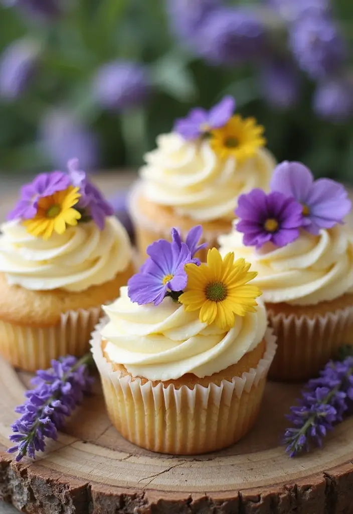 30 Summer Cupcake Ideas That Are Fresh Fruity & Fun - 17. Lavender Honey Cupcakes