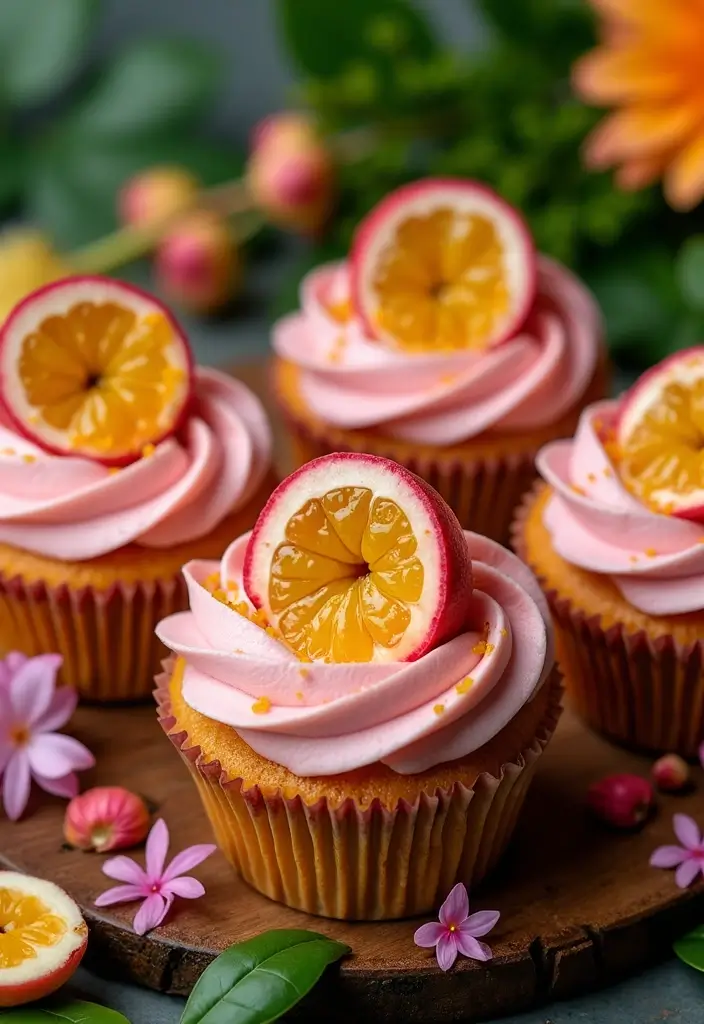 30 Summer Cupcake Ideas That Are Fresh Fruity & Fun - 7. Passion Fruit Paradise