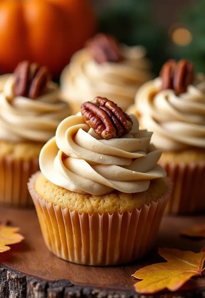 30 Sweet 16 Cupcake Ideas That Are Totally Instagram-Worthy - 11. Maple Pecan Pie Cupcakes