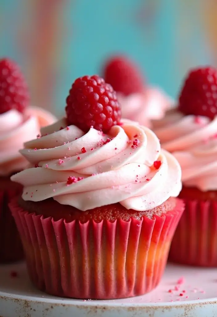 30 Sweet 16 Cupcake Ideas That Are Totally Instagram-Worthy - 18. Raspberry Almond Cupcakes
