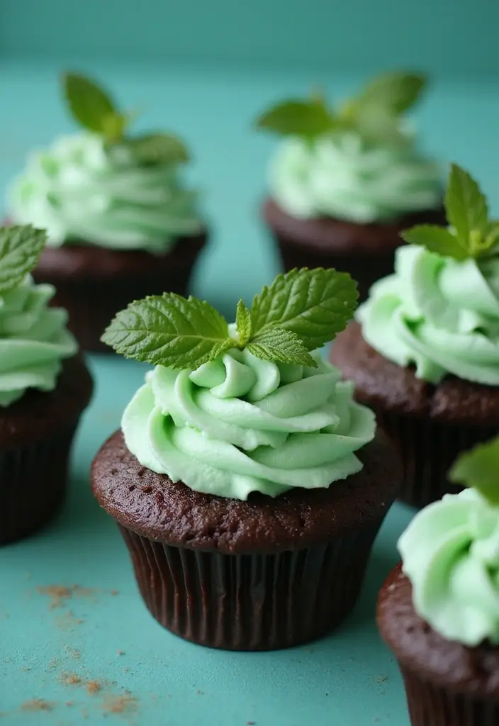 30 Sweet 16 Cupcake Ideas That Are Totally Instagram-Worthy - 19. Chocolate Mint Cupcakes