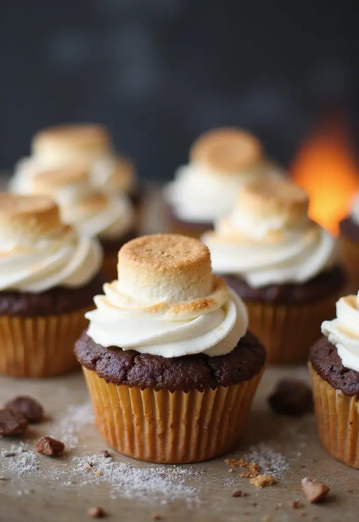 30 Sweet 16 Cupcake Ideas That Are Totally Instagram-Worthy - 21. S'mores Cupcakes