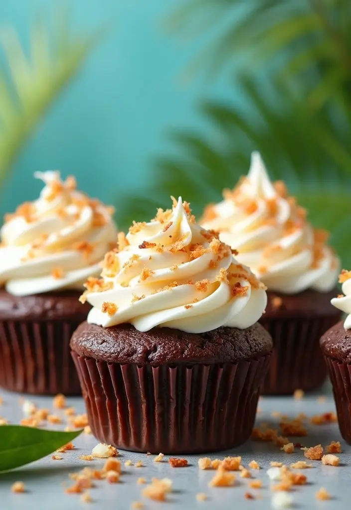 30 Sweet 16 Cupcake Ideas That Are Totally Instagram-Worthy - 23. Chocolate Coconut Cupcakes