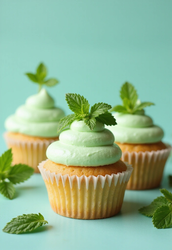 30 Sweet 16 Cupcake Ideas That Are Totally Instagram-Worthy - 26. Cucumber Mint Cupcakes