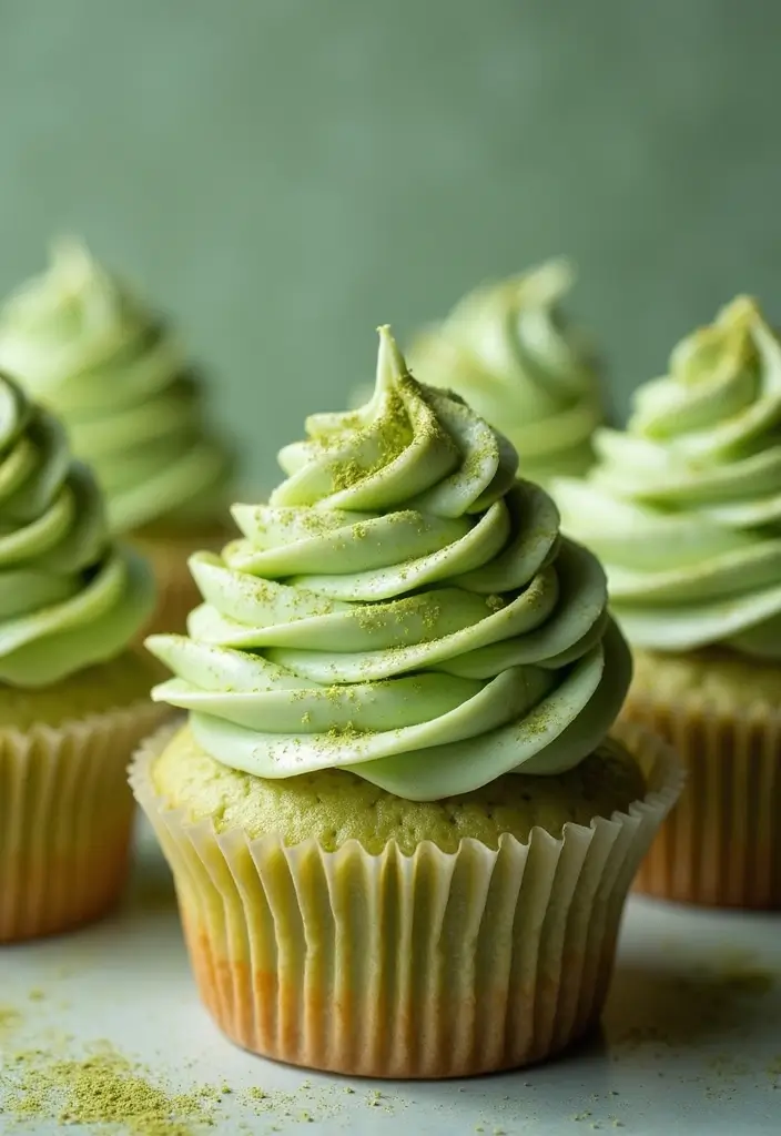 30 Sweet 16 Cupcake Ideas That Are Totally Instagram-Worthy - 29. Matcha Green Tea Cupcakes
