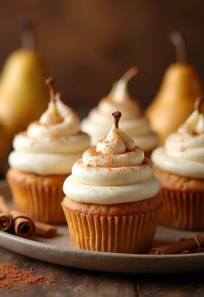 30 Sweet 16 Cupcake Ideas That Are Totally Instagram-Worthy - 6. Spiced Pear Cupcakes