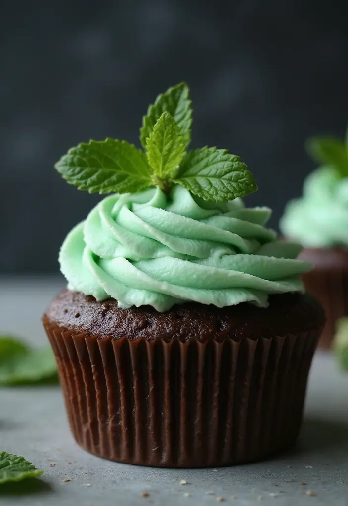 30 Wedding Cupcake Ideas for Elegant Dessert Tables - 11. Chocolate Mint Bliss