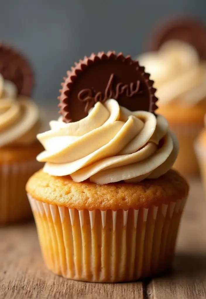 30 Wedding Cupcake Ideas for Elegant Dessert Tables - 12. Peanut Butter Perfection