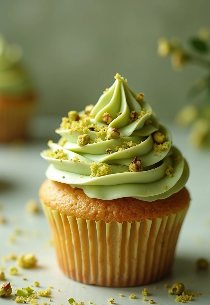 30 Wedding Cupcake Ideas for Elegant Dessert Tables - 21. Pistachio Dream
