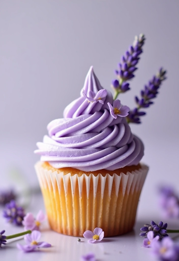 30 Wedding Cupcake Ideas for Elegant Dessert Tables - 22. Lavender Infusion