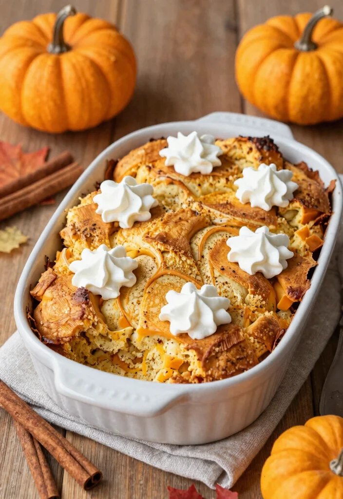 10 Bread Dinner Recipes for Cozy Simple Homemade Meals - 10. Pumpkin and Spice Bread Casserole