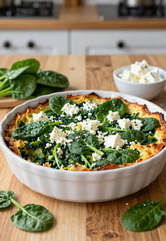 10 Bread Dinner Recipes for Cozy Simple Homemade Meals - 5. Spinach and Feta Bread Casserole