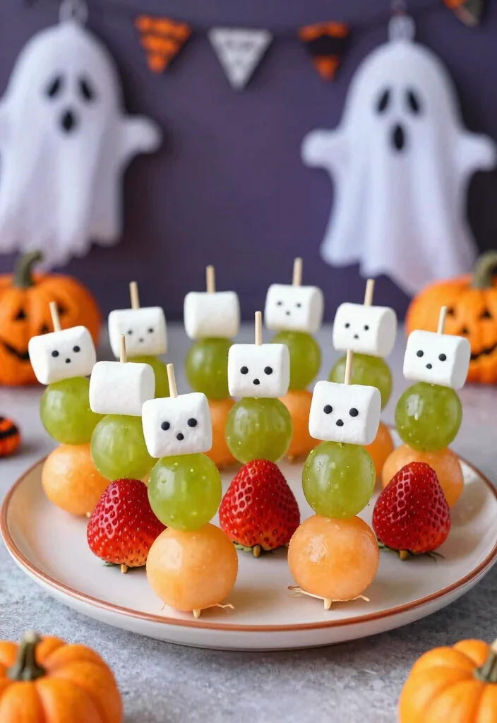10 Halloween Dinner Recipes for Fun Simple Spooky Nights - 10. Skeleton Fruit Skewers