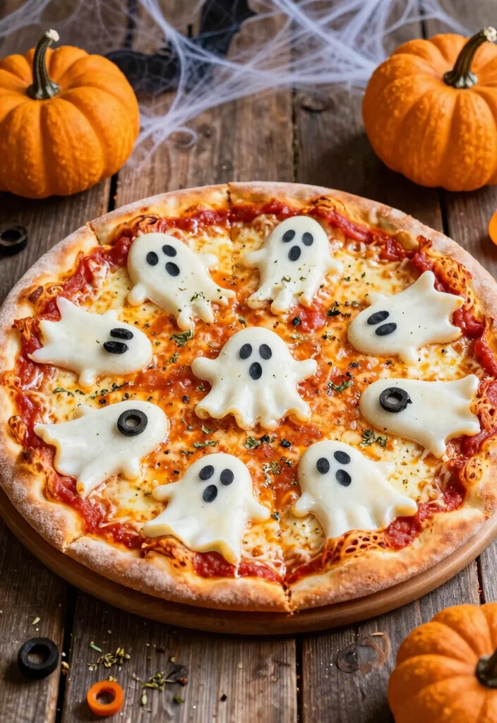 10 Halloween Dinner Recipes for Fun Simple Spooky Nights - 2. Ghostly Pizza