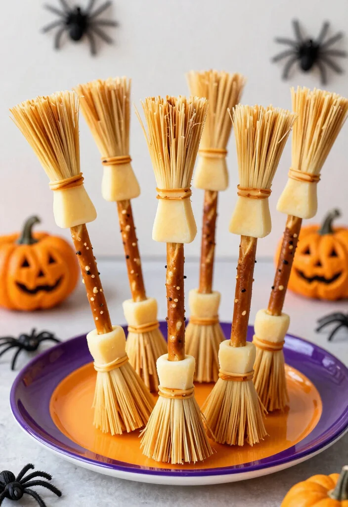 10 Halloween Dinner Recipes for Fun Simple Spooky Nights - 5. Witch’s Broomstick Snacks