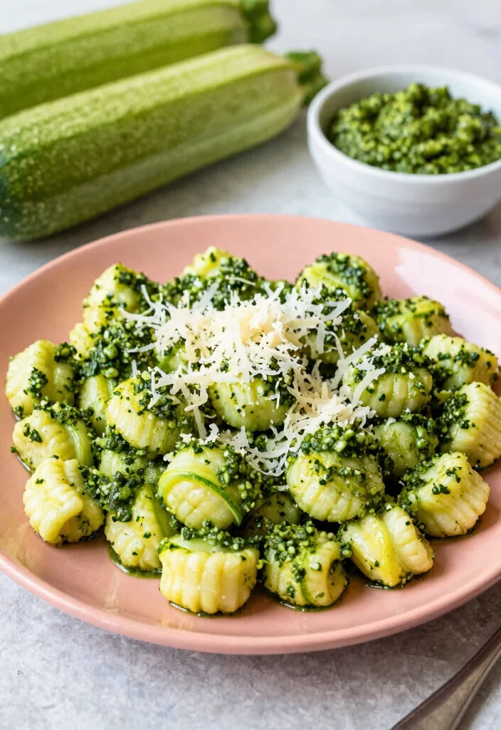 10 Healthy Gnocchi Recipes for Light Comforting Meals - 5. Zucchini Gnocchi with Pesto