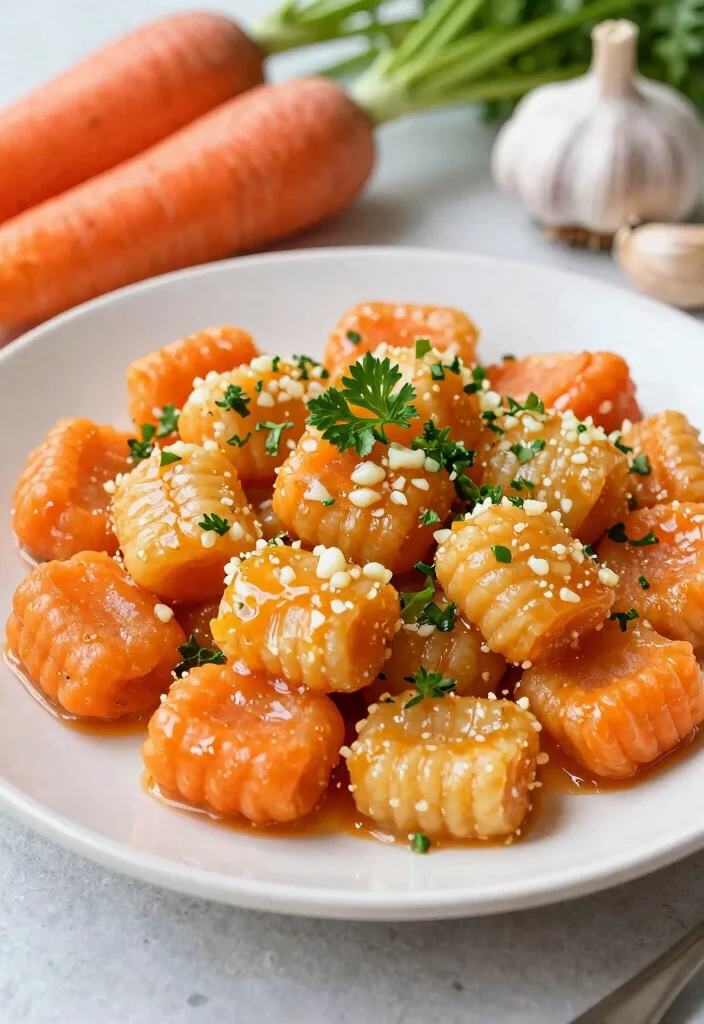 10 Healthy Gnocchi Recipes for Light Comforting Meals - 7. Carrot Gnocchi with Garlic Butter Sauce