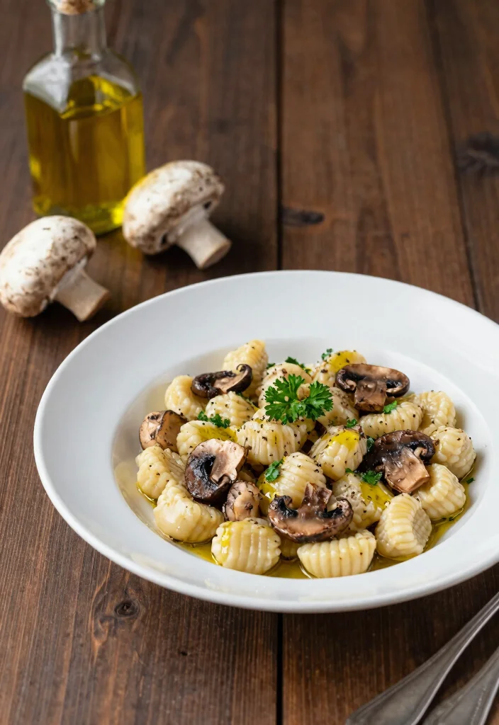10 Healthy Gnocchi Recipes for Light Comforting Meals - 8. Mushroom Gnocchi with Truffle Oil