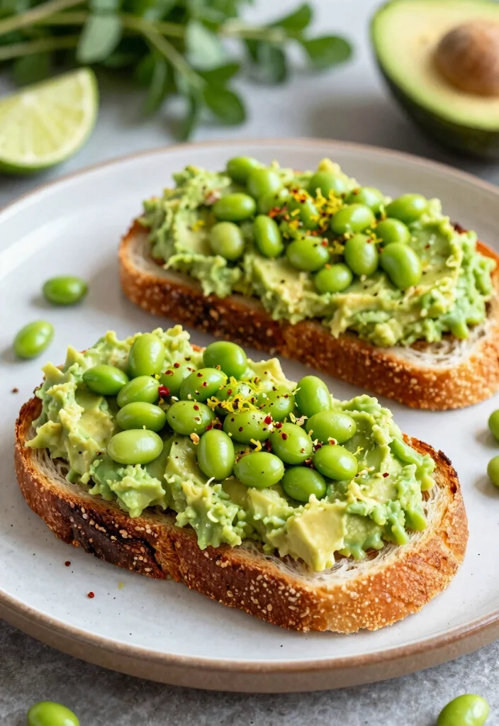 10 Iron-Rich Vegetarian Recipes for Easy Nourishing Eating - 7. Edamame and Avocado Toast