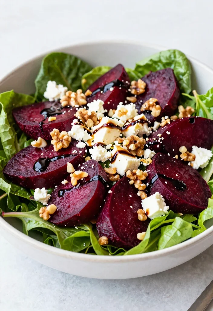10 Iron-Rich Vegetarian Recipes for Easy Nourishing Eating - 9. Beet and Feta Salad with Walnuts