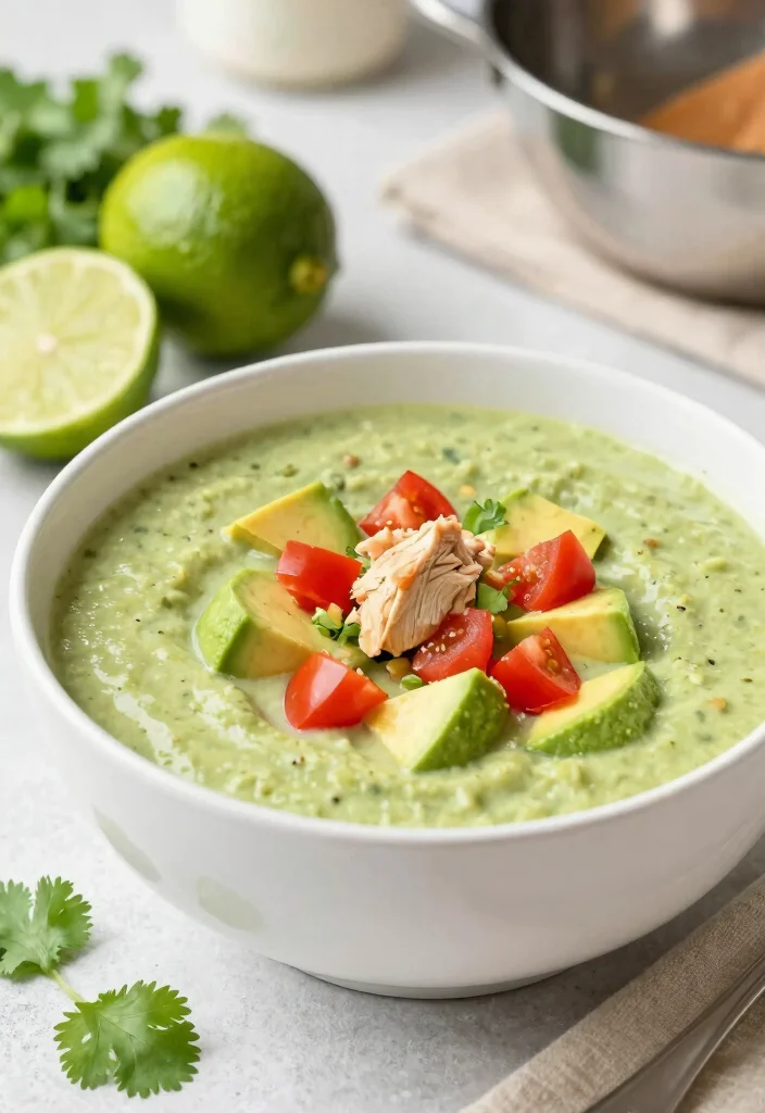 10 Keto Chicken Soup Recipes for Cozy Low-Carb Comfort - 2. Zesty Chicken Avocado Soup