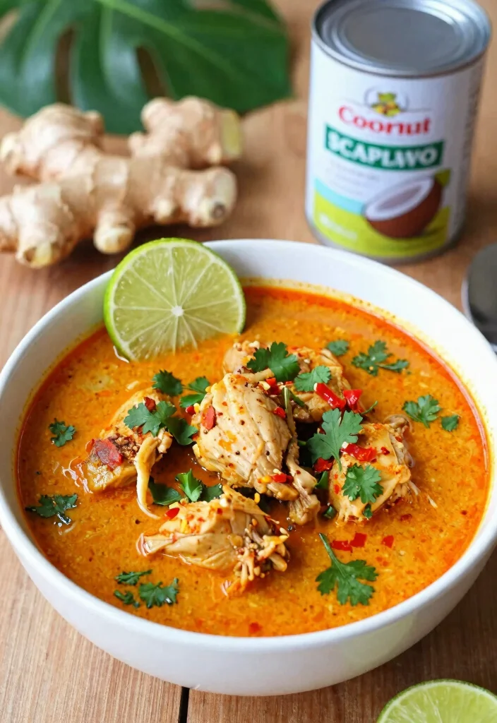 10 Keto Chicken Soup Recipes for Cozy Low-Carb Comfort - 3. Spicy Chicken Coconut Soup