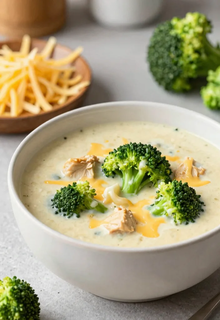 10 Keto Chicken Soup Recipes for Cozy Low-Carb Comfort - 6. Cheesy Chicken Broccoli Soup
