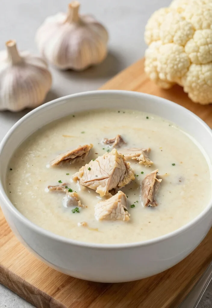 10 Keto Chicken Soup Recipes for Cozy Low-Carb Comfort - 8. Hearty Chicken and Cauliflower Soup
