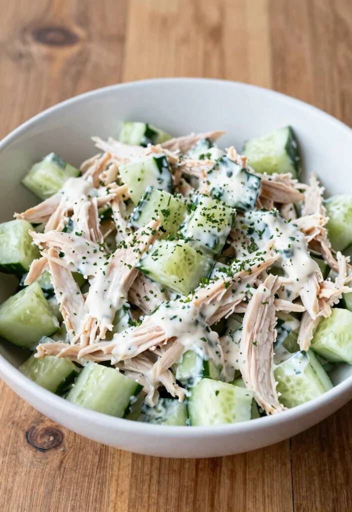 10 Keto Cucumber Recipes for Fresh Light Low-Carb Meals - 10. Cucumber & Chicken Salad