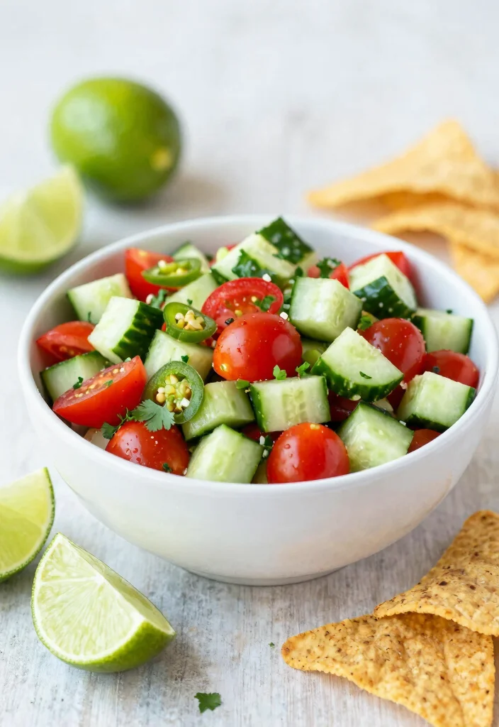 10 Keto Cucumber Recipes for Fresh Light Low-Carb Meals - 2. Spicy Cucumber Salsa