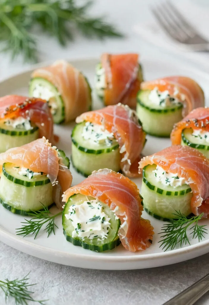 10 Keto Cucumber Recipes for Fresh Light Low-Carb Meals - 3. Cucumber Roll-Ups