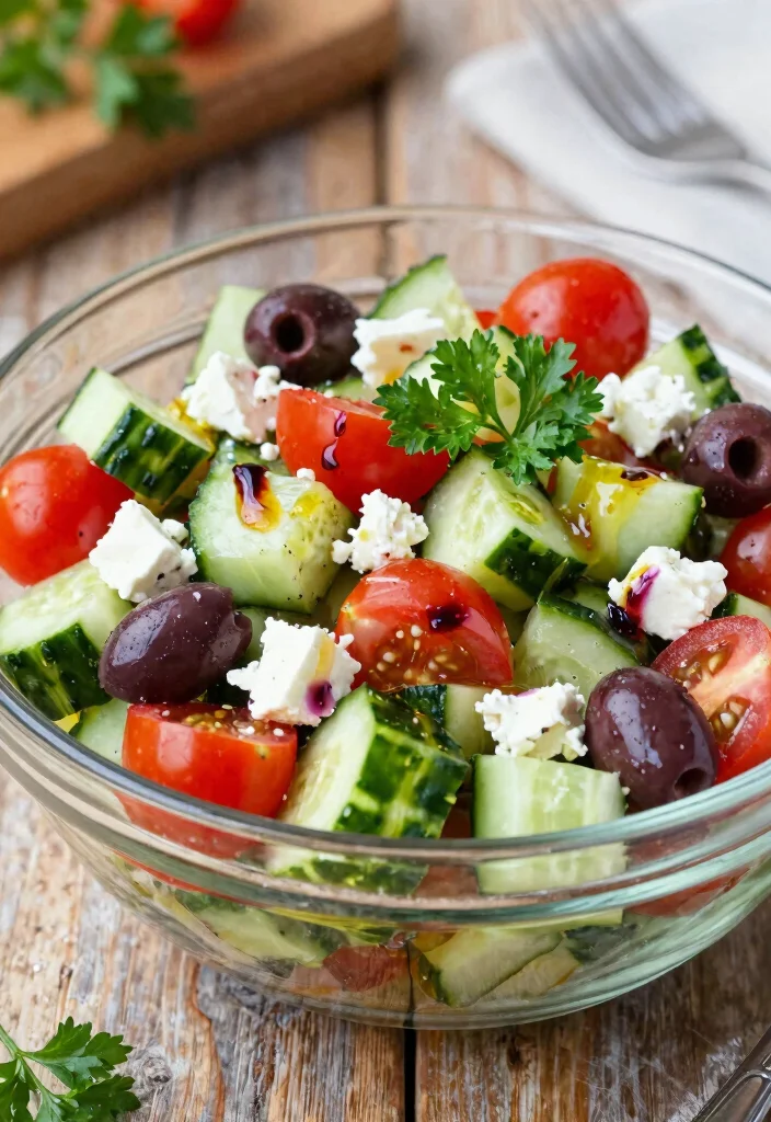 10 Keto Cucumber Recipes for Fresh Light Low-Carb Meals - 5. Greek Cucumber Salad
