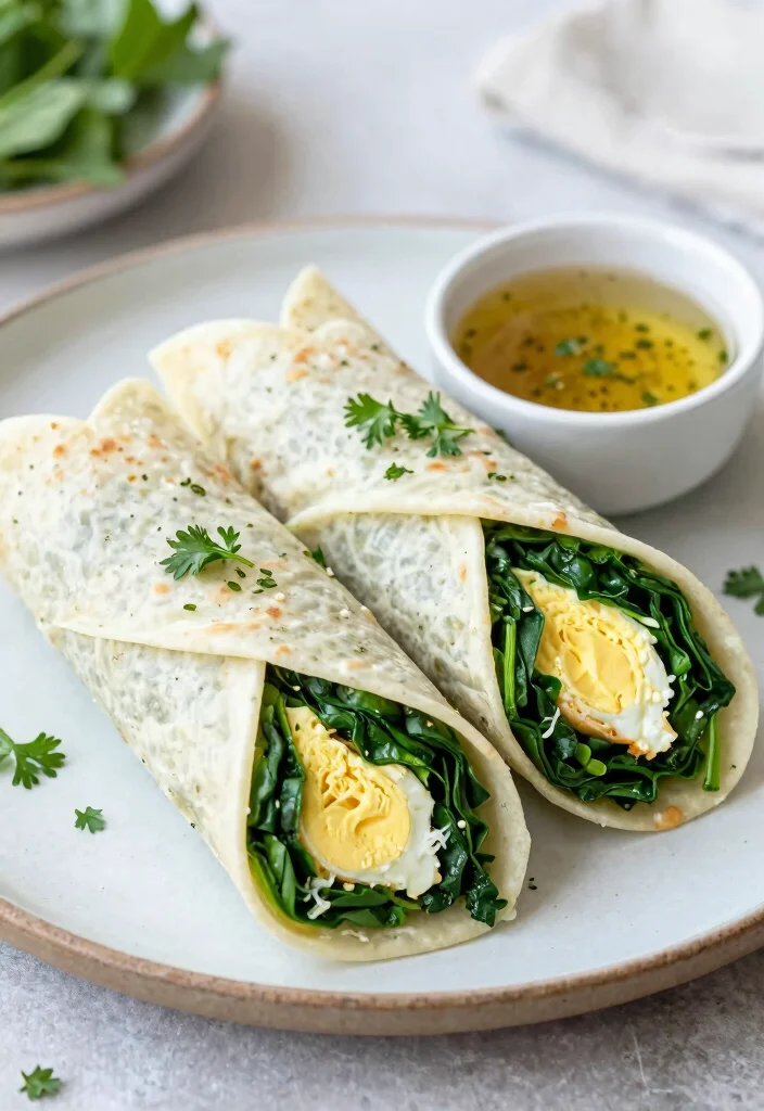 10 Keto Egg White Recipes for Light High-Protein Eating - 9. Egg White and Spinach Wraps